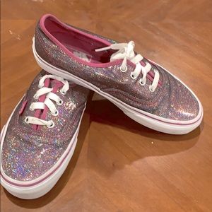Super Cute Purple Glitter Lace Up Vans